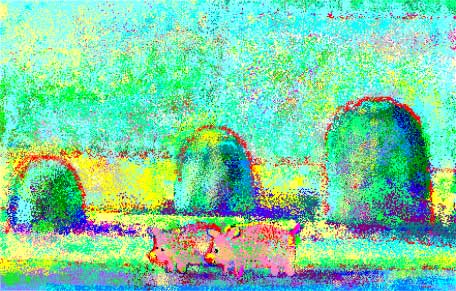 БИГ-Петербург / О Фирме / Три стога и две хрюшки утром. 1910 г. Клод Моне  (Claude Monet)